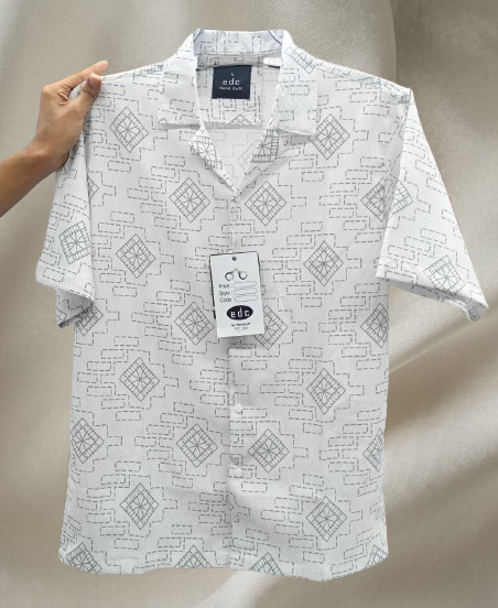 ট্রেন্ডি টেক্সচার ডিজাইন হাফ হাতা শার্ট