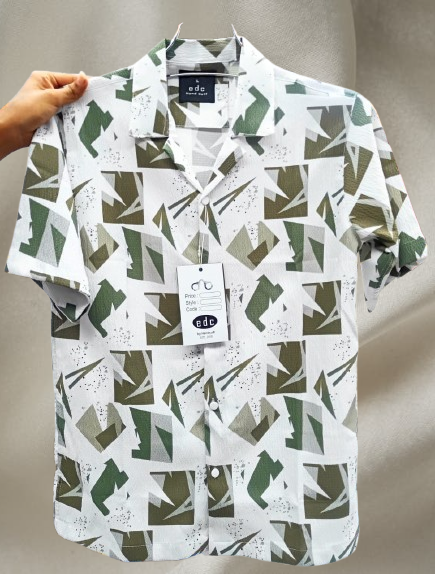 ট্রেন্ডি টেক্সচার ডিজাইন হাফ হাতা শার্ট